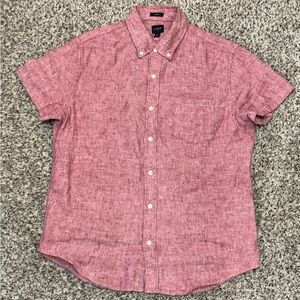 Men's Red Button-Down Shirt